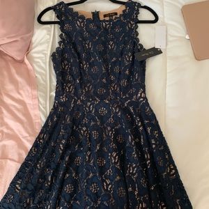 Navy blue lace dress